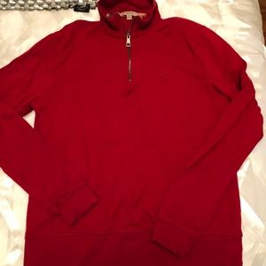 Mens Burberry quarter zip long sleeve.